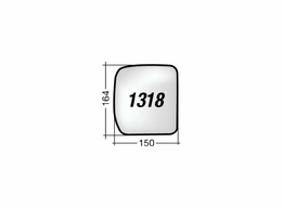 LAND ROVER DEFENDER '20 MIRROR GLASS (CHROMIUM) LEFT WITHOUT BASE
