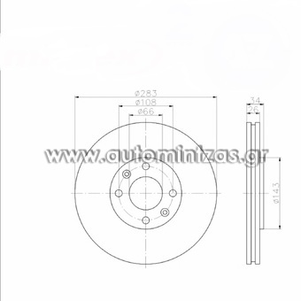 Brake disks PEUGEOT 307   MDC1492, E169142, 4249J6, 424984, 424918, 4246W8, 4246W2, 424917, 1606401480