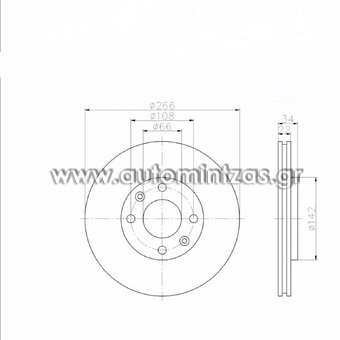 Brake disks CITROEN BERLINGO  MDC1491, 424983, 424915, 4249G1, 424983, 424916, 4246W7, 4246W1
