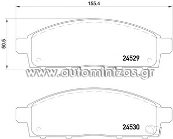 Τακάκια MITSUBISHI L200  MDB2882, FBP1361, 37624, B007HPAAT2, PAD1519, 13046056312, 605631, 55514111, 572574B, DB1774, ADC44272, 0986494211, 0986494268, 986494211, P54038, 8227910, N1382, LP2074, 16624, FDB4023, FSL4023, 8070, 6134359, 355013221, 8DB355013221, J3605065, 181784, 572574J, 05P1319, T1688MM, 2207910, 24529, 24530, 5028740695190, 8728D1519, 4605A198, 4605A284, MZ690356, 223033, 12371, T1688, BP1565, 124201, 2124201, SP333, 2452901, TX0829, 811042026, 8070, GDB3435, WBP24529A
