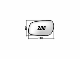 MIRROR CRYSTAL CITROEN XSARA '97 -'01 (CHROMIUM) RIGHT WITHOUT BASE