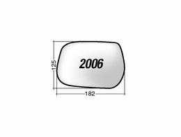 MIRROR CRYSTAL DAIHATSU TERIOS '07 (CHROMIUM) RIGHT WITHOUT BASE
