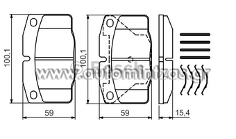 Τακάκια OPEL   MDB1141, FBP1258, 1605536, 1605586, 1605703, 1605704, 1605731, 1605783, 1605787, 1605788, 1605791, 1605870, 90010585, 90114901, 90167765, 90297357, 90297358, 90297552, 90398758, 90398759, 90399437, 90443902