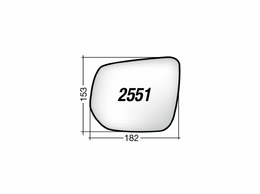 ISUZU D-MAX '11 MIRROR GLASS (CHROMIUM) RIGHT WITHOUT BASE