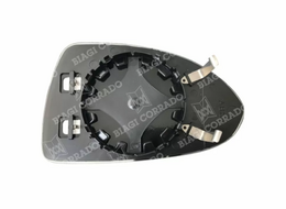 MIRROR GLASS OPEL CORSA D '06 -'14 / CORSA E '14 (HEATED, BASED, CHROMIUM) LEFT