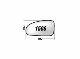 CHEVROLET AVEO MIRROR CRYSTAL - '07 / DAEWOO KALOS '05 (CHROMIUM) LEFT WITHOUT BASE