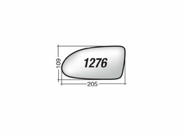 MIRROR GLASS HYUNDAI ACCENT '05 -'09 (CHROMIUM) LEFT WITHOUT BASE