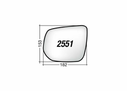 ISUZU D-MAX '11 MIRROR GLASS (CHROMIUM) LEFT WITHOUT BASE
