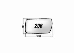 CITROEN XANTIA MIRROR GLASS (CHROMIUM) LEFT WITHOUT BASE