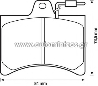 Brake Pads Set CITROEN, MAZDA & PEUGEOT    36144, 20594, 571263, 0986465941, 986465941, PA294, 8220250, 75529822, 75538822, 95539013, 95648537, LP177, 363700200135, 363702160722, 2200250, 123, 424813, 425015, 425115, 30161, GDB276, 540487, 598150