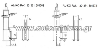 Shock absorber NISSAN BLUEBIRD  110-963, 111500110963, 5430201E25, 5430213E00, 5430213E25, 5430214E10, 5430214E26, 5430224E00, 5430224E25, 5430301E25, 5430313E00, 5430313E25, 5430314E10, 5430314E26, 5430324E00, 5430324E25