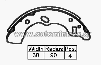 Σιαγώνες MAZDA 121  K3387, K-3387