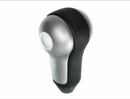 GEAR KNOB NISSAN QASHQAI J10 '06-'13 AUTO - LEATHER - SILVER