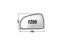MIRROR GLASS HYUNDAI MATRIX '01 -'07 (CHROMIUM) RIGHT WITHOUT BASE